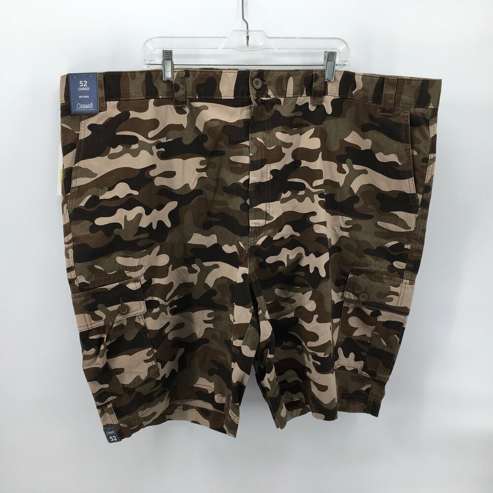 Roundtree & Yorke Cargo Casual Camo Shorts Mens Big & Tall Size 52W Gorpcore NWT